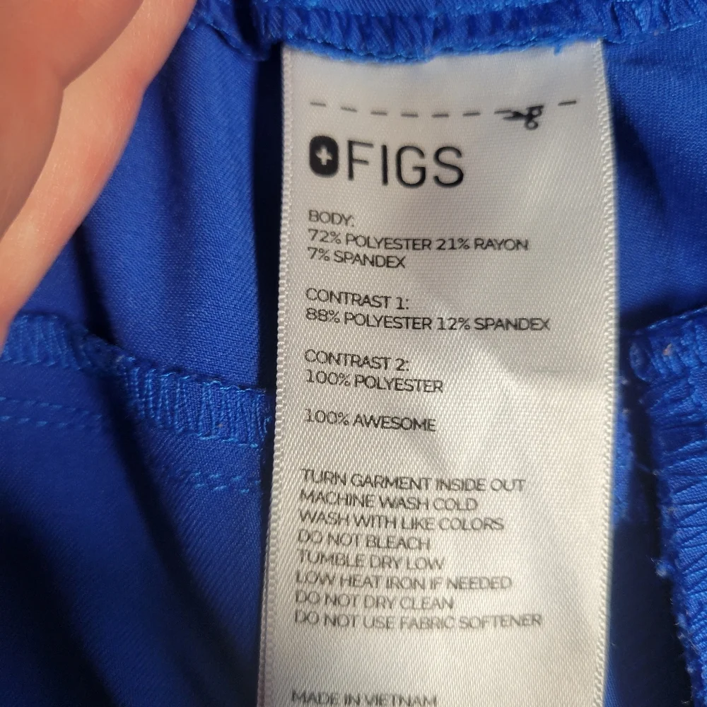 Figs Scrubs‎ Mens Blue Jogger Style Size Small